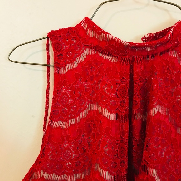 NWT Burgundy Lace Tank Style Blouse - Picture 2 of 8